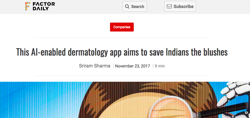 "This AI-enabled dermatology app aims to save Indians the blushes"
