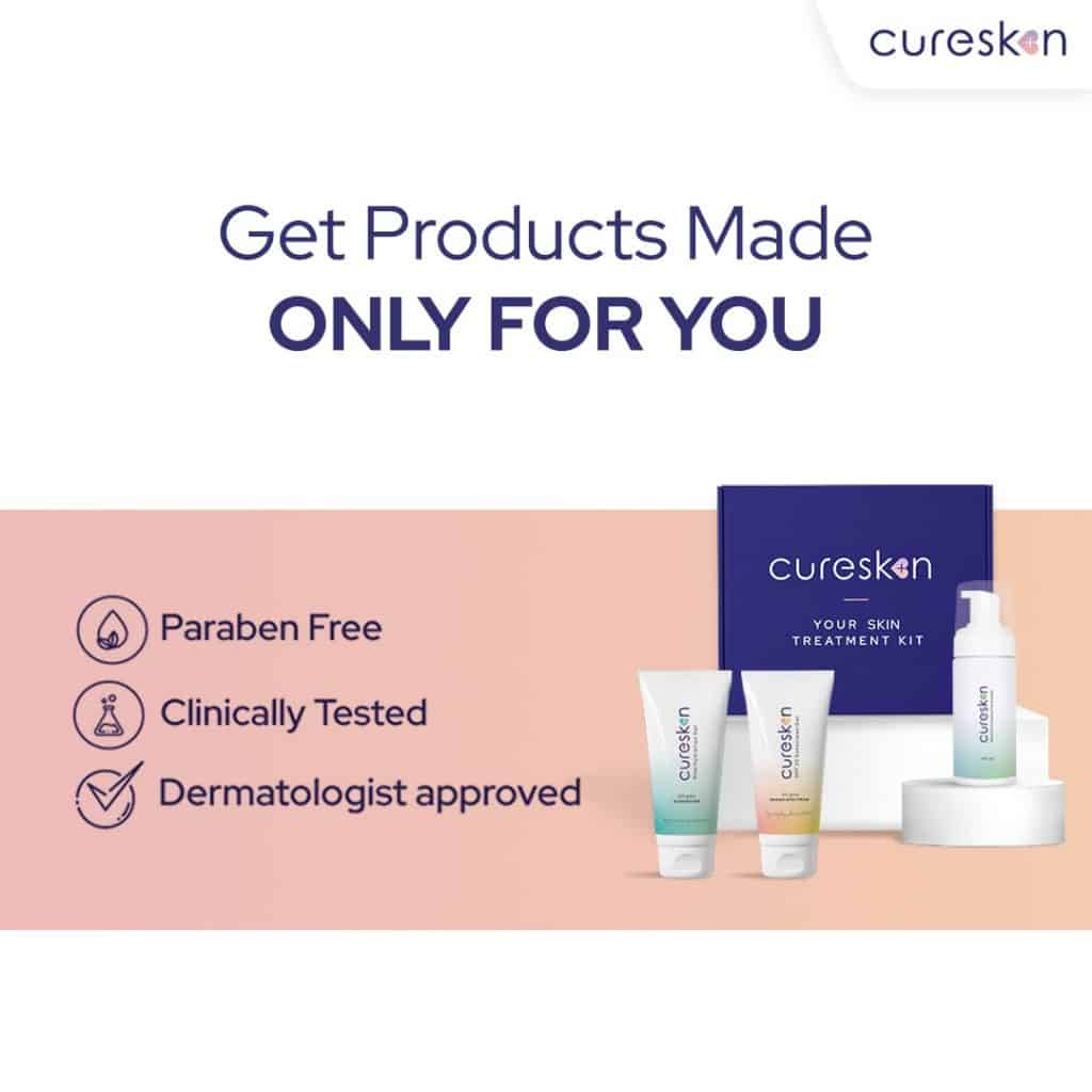 skin care products, Skin treatment, Cureskin app products, Cureskin product pricing, Cureskin cost, Cureskin product price, Cureskin kit, Cureskin review,
